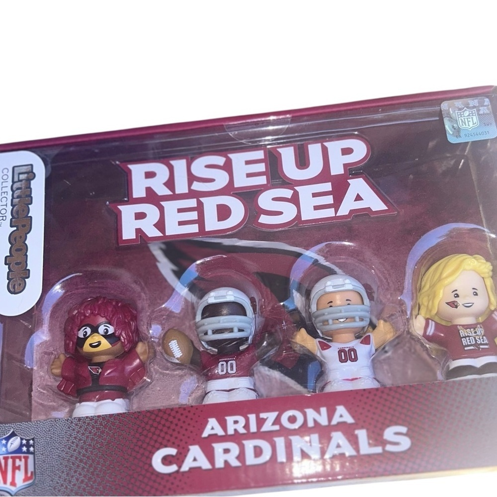 New Nfl Arizona Cardinals Little People  Here We Go Fan Set Collector